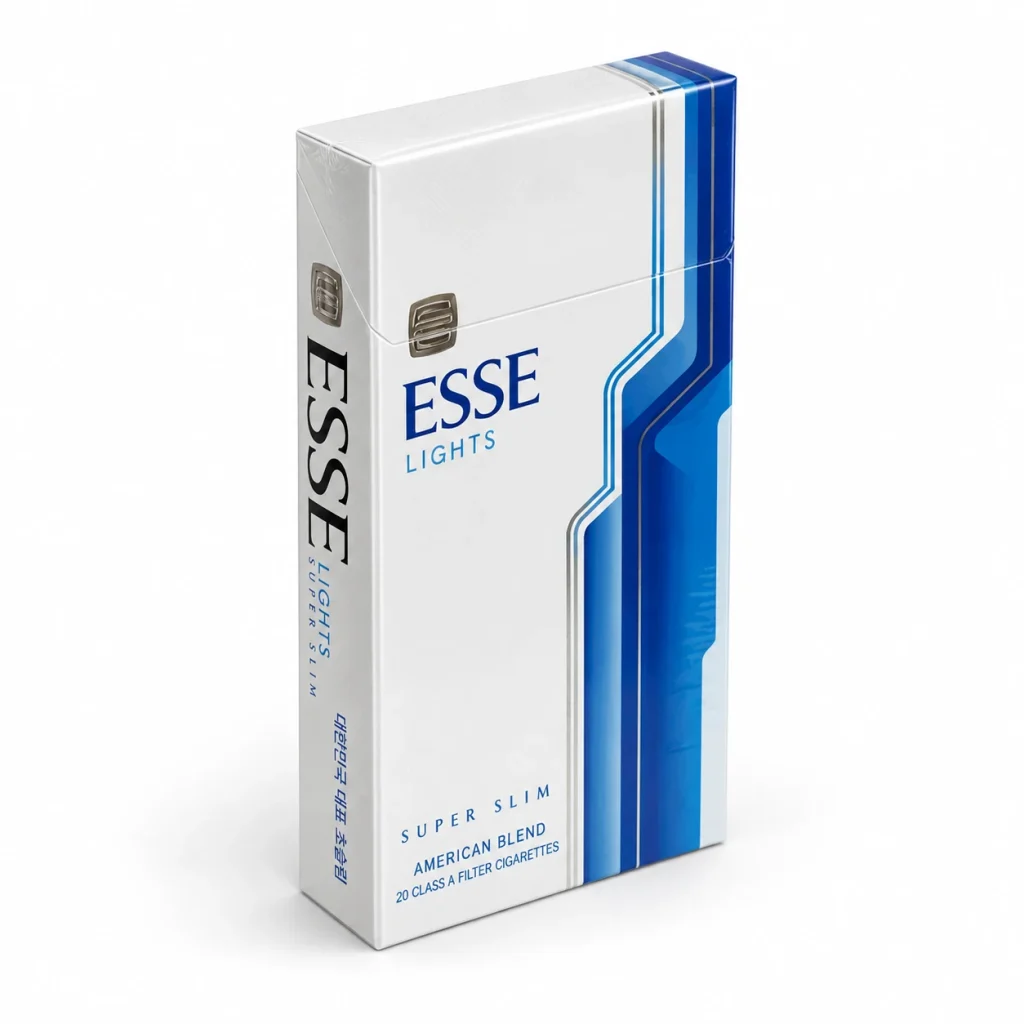 ESSE Lights Super Slim 5mg - Premium Korean Mint & American Blend (1 Carton) — AI-generated illustrative angle