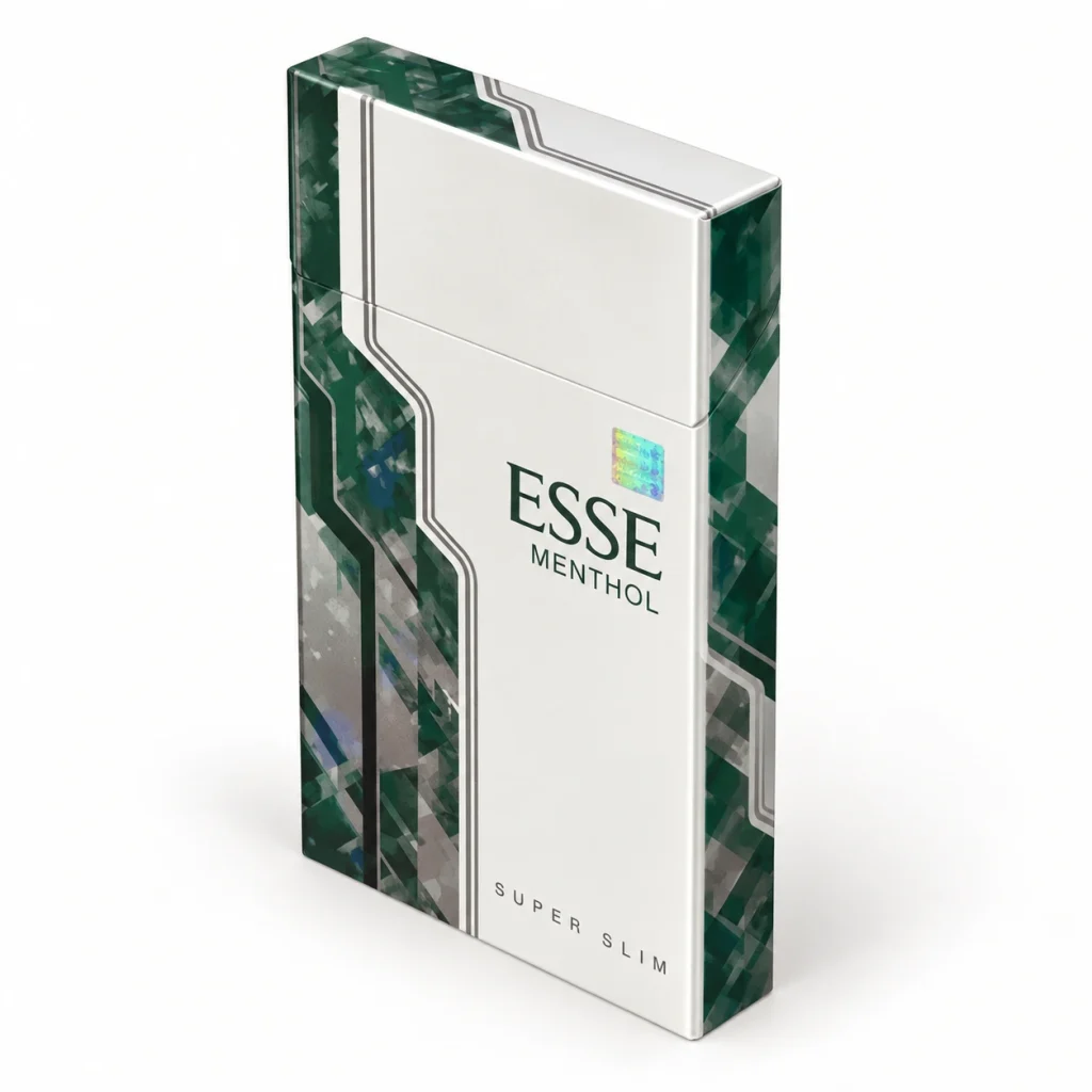 ESSE Menthol Super Slim 5mg - Premium Korean Slim Cigarettes (1 Carton) — AI-generated illustrative angle