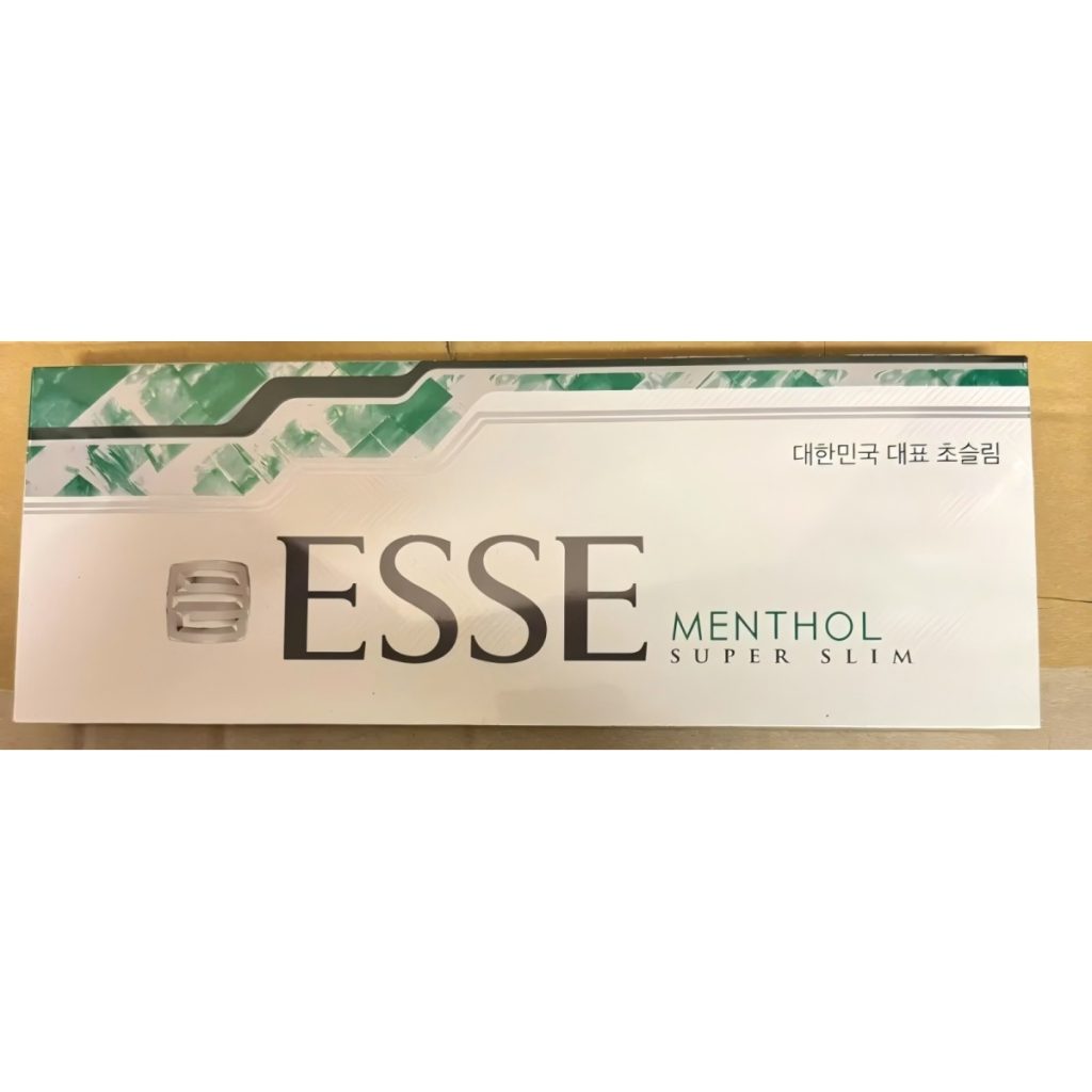 ESSE Menthol Super Slim 5mg – Premium Korean Slim Cigarettes (1 Carton)